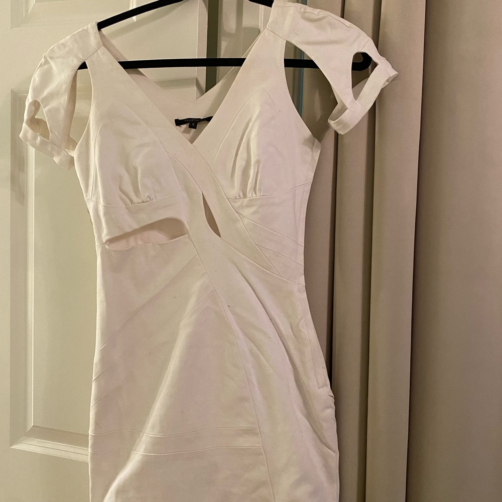 White cut out dress